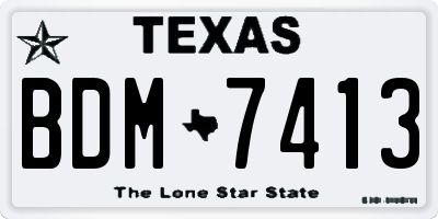 TX license plate BDM7413