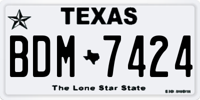 TX license plate BDM7424