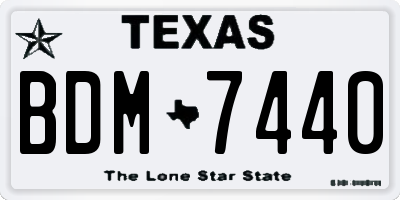TX license plate BDM7440