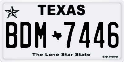 TX license plate BDM7446