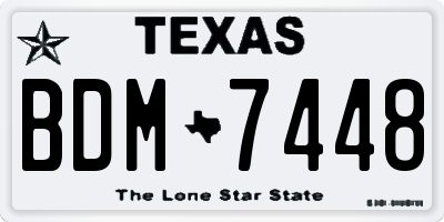 TX license plate BDM7448