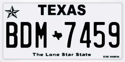 TX license plate BDM7459