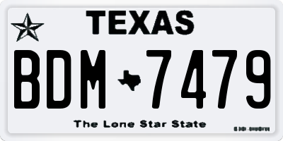 TX license plate BDM7479