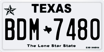 TX license plate BDM7480