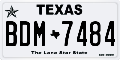 TX license plate BDM7484