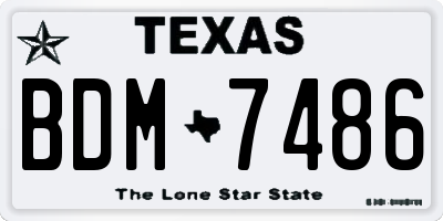 TX license plate BDM7486