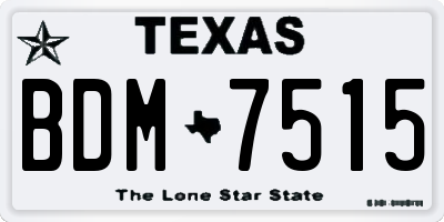 TX license plate BDM7515