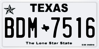 TX license plate BDM7516