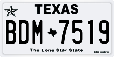TX license plate BDM7519