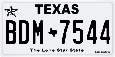 TX license plate BDM7544