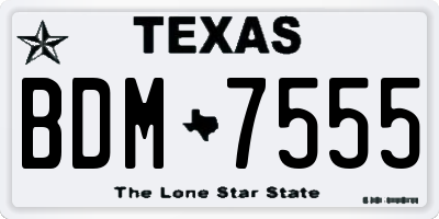 TX license plate BDM7555