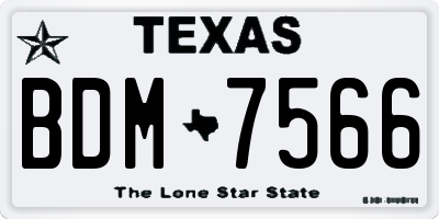 TX license plate BDM7566