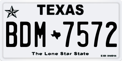 TX license plate BDM7572