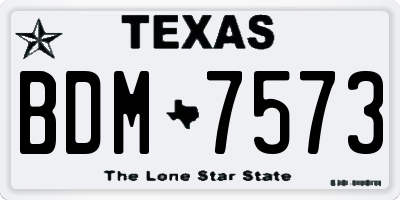 TX license plate BDM7573