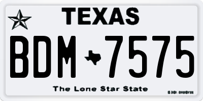 TX license plate BDM7575