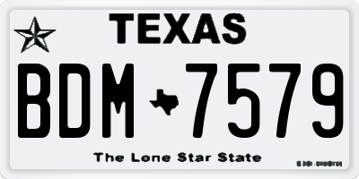 TX license plate BDM7579
