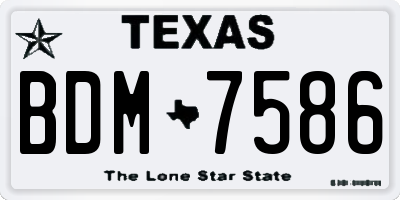 TX license plate BDM7586