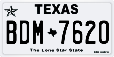TX license plate BDM7620