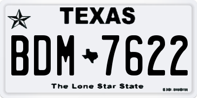 TX license plate BDM7622