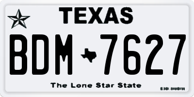 TX license plate BDM7627