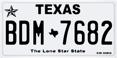 TX license plate BDM7682