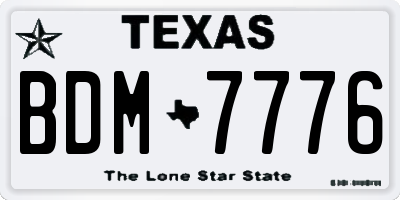 TX license plate BDM7776