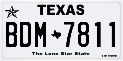 TX license plate BDM7811