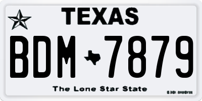 TX license plate BDM7879