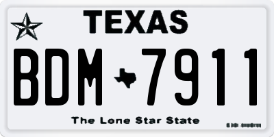 TX license plate BDM7911