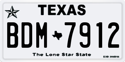 TX license plate BDM7912