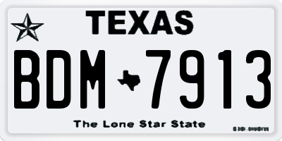 TX license plate BDM7913