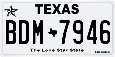 TX license plate BDM7946