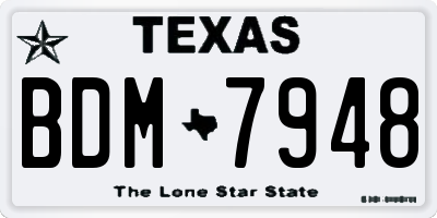 TX license plate BDM7948