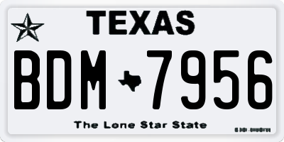 TX license plate BDM7956