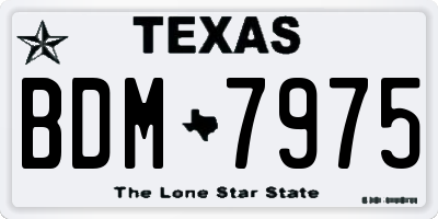 TX license plate BDM7975