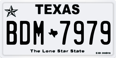 TX license plate BDM7979