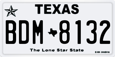 TX license plate BDM8132
