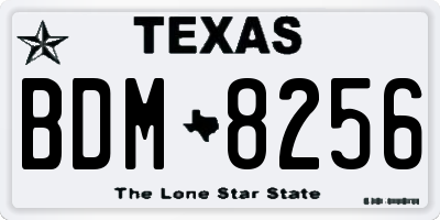 TX license plate BDM8256