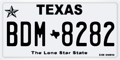 TX license plate BDM8282