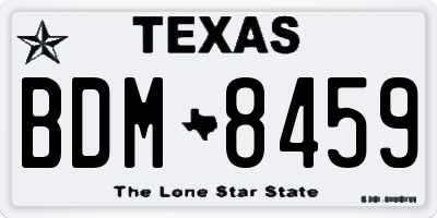 TX license plate BDM8459
