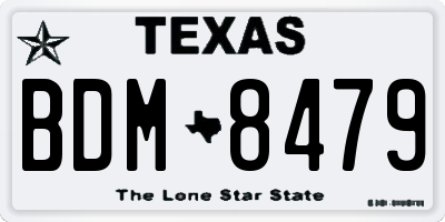 TX license plate BDM8479