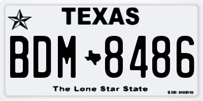 TX license plate BDM8486