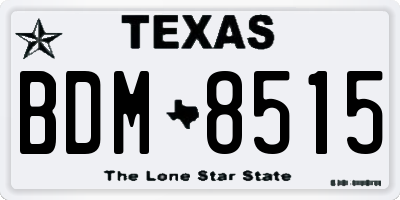TX license plate BDM8515