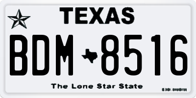 TX license plate BDM8516