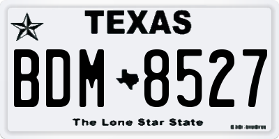 TX license plate BDM8527