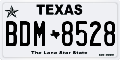 TX license plate BDM8528