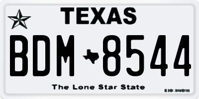 TX license plate BDM8544