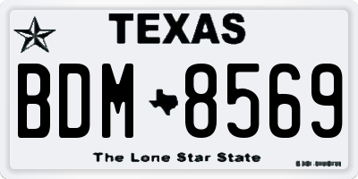 TX license plate BDM8569