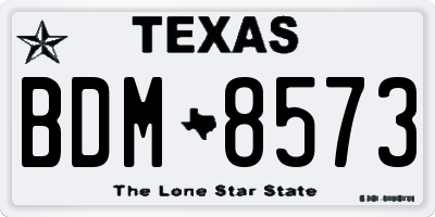 TX license plate BDM8573