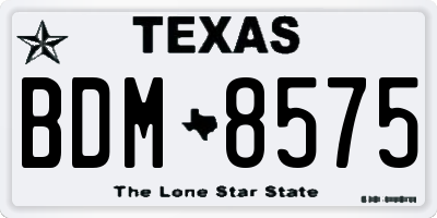 TX license plate BDM8575
